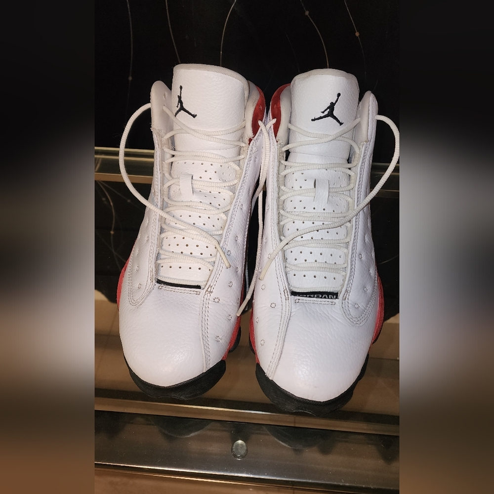 Air JordanRetro 13 White and Red Sneakers